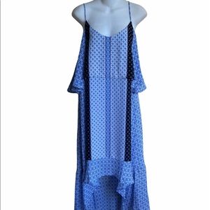 NWT Kaari Blue La Dolce Vita High Low Dress XL Adjustable Straps Lined